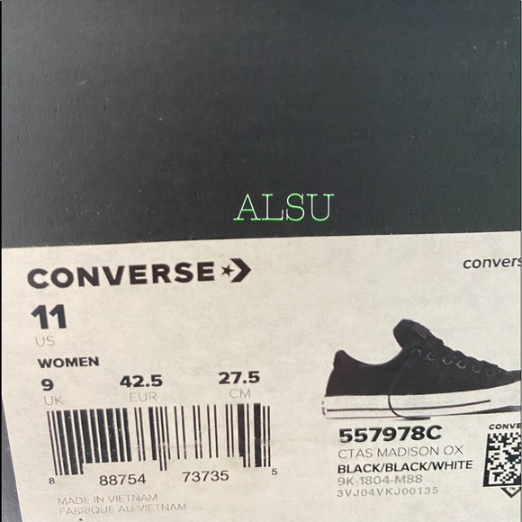 Converse Ctas Madison Suede Low Top Black Men’s - Picture 11 of 11